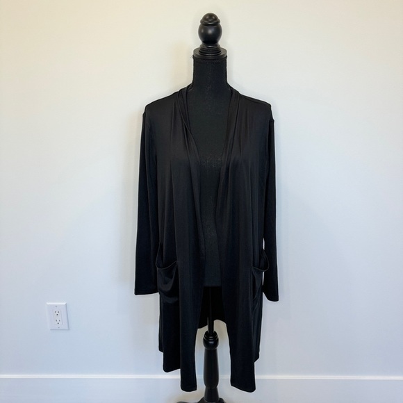 32 Degree Cool Black Open Front Long Sleeve Cardigan (S) - Picture 2 of 6